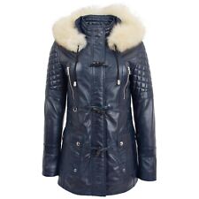 Womens Slim Fit Duffle Leather