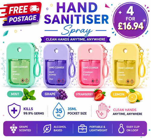 Portable hand sanitiser spray - portable,