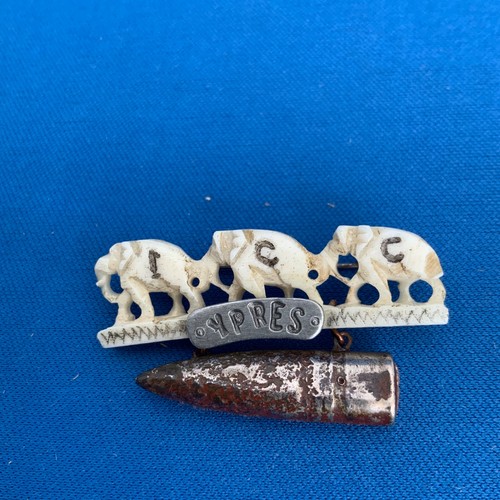 Trench art brooch first world - art,