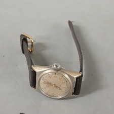 Vintage Everite Queen Watch Ladies 17 Jewels Brown Leather Strap Working -CP