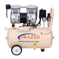 241184 ORAZIOⓇ  Low Noise Oilless Silent 24L Air Compressor 800W Garage Clinic