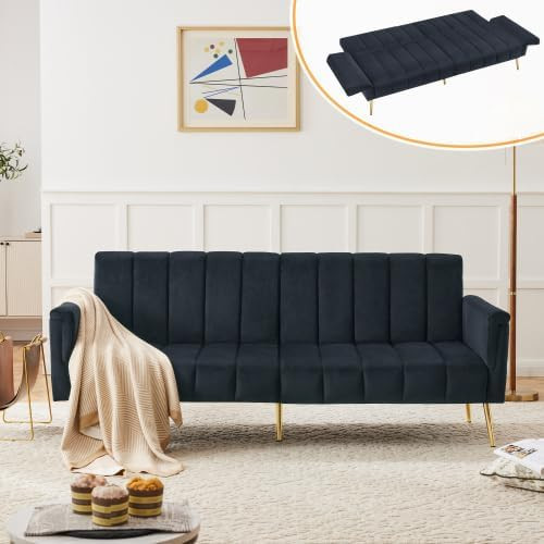 Black velvet sofa - !sale!, 2