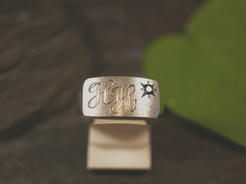 835 silver ring signet ring