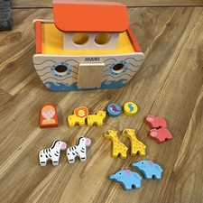 Jacques London Noah’s Ark Wooden Set Shape Sorter wood boat animals toy