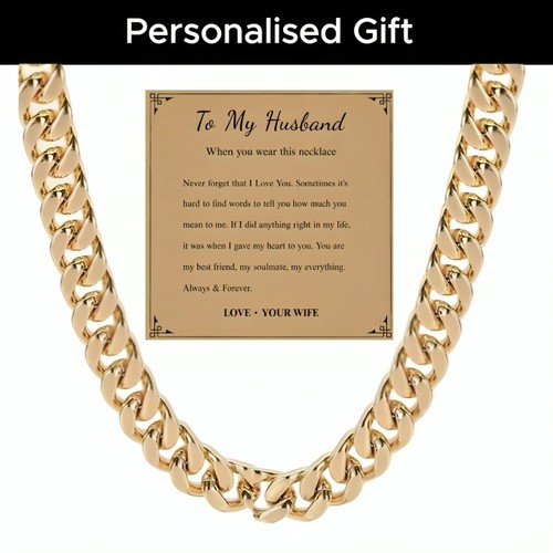 Personalised gold cuban link - gold,