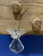 CHRISTMAS GLASS ANGEL ORNAMENT