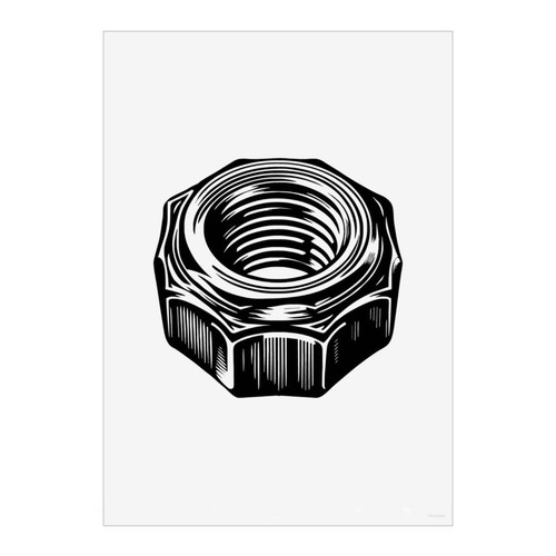 Metal nut wall - 'metal,