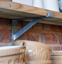 Vintage retro industrial galvanised metal shelf bracket 230mm