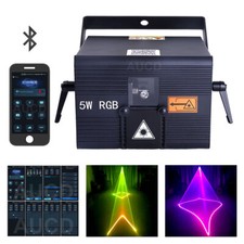 iOS Android App 5W RGB Animate Laser ILDA DMX Beam Disco Projector Stage Lights