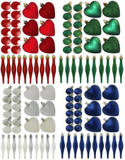 HEART GLITTER MATTE BAUBLES