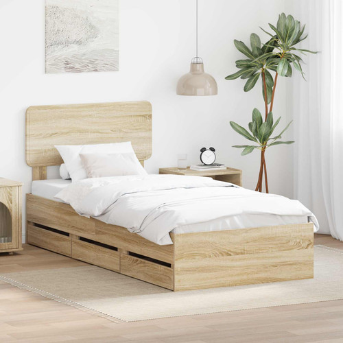 Bed frame sonoma oak 75x190 - bed, cm