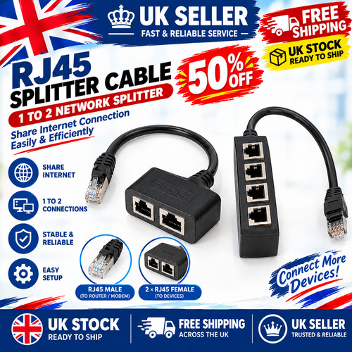 Rj45 ethernet splitter cable - ethernet, 1
