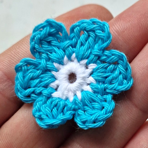 Set crochet blue white - of,