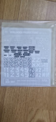 Verlinden decals - 1/35,