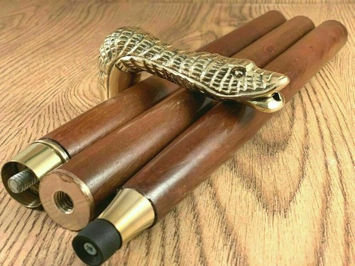 Vintage walking stick brass - vintage,