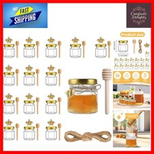 Hexagonal Glass Honey Jars
