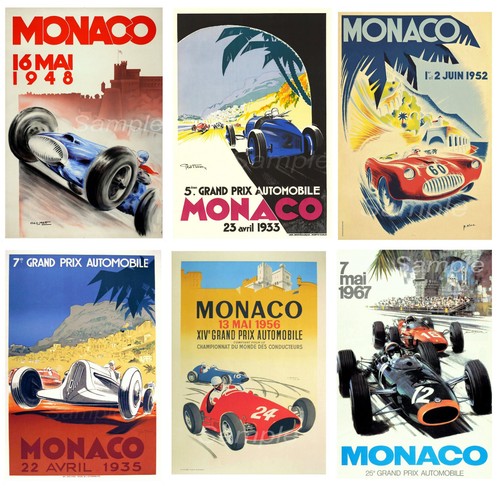 Vintage monaco grand prix wall - monaco,