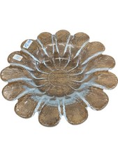 Holmegaard Clear Glass Decorative Bowl - Flower Petal Design