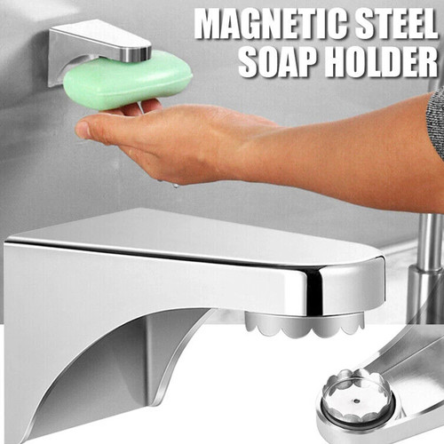 Magnetic soap dish holder - dish, wall