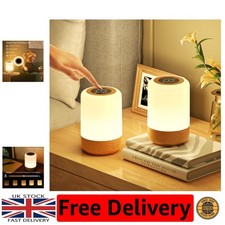 Compact Rustic LED Bedside