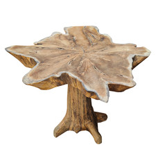 Teak Root Mushroom Side Table - 60cm - Handmade Live Edge Furniture