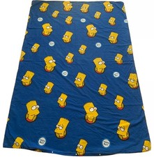 Vintage Simpsons Single Doona Quilt Cover 1998 100% Bart Blue 90s Bedding