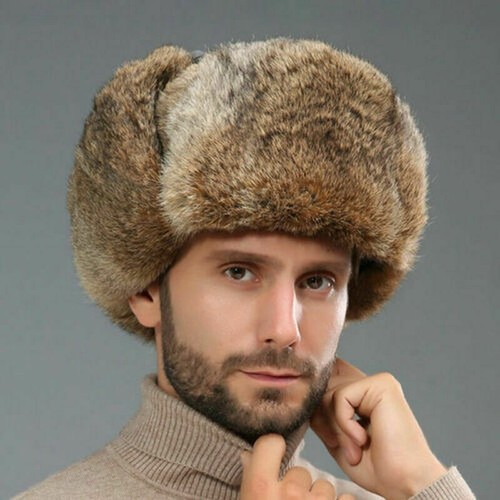 Hat rabbit fur - hat, ski
