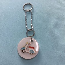 Scooter key ring. White resin
