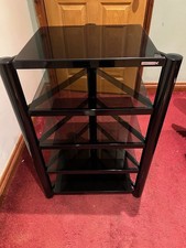 Soundstyle HiFi Stereo Rack Stand 5-Shelf Glass Shelves