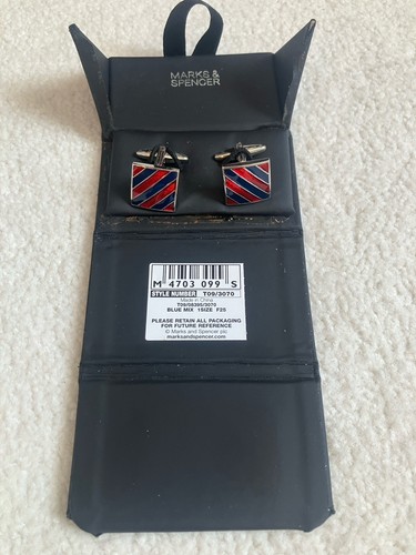 Men cufflinks blue and - and, red