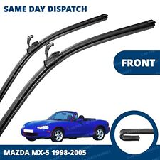 Front Windscreen 18" 18" Flat Aero Wiper Blades Pair for Mazda MX-5 98-05