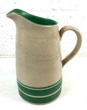 Vintage Stone & Green Stoneware Hand-Painted Gray's Pottery Stoke on Trent