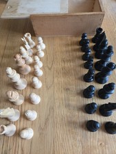 Wooden boxed chess set