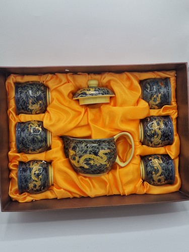 Chinese dragon tea set ceramic - chinese,