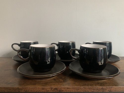 Denby mug and - saucer, five