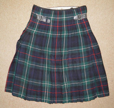 Vintage Wool Mackenzie Modern Tartan Kilt Sporran Glengarry Hat - 79cm 31" Waist