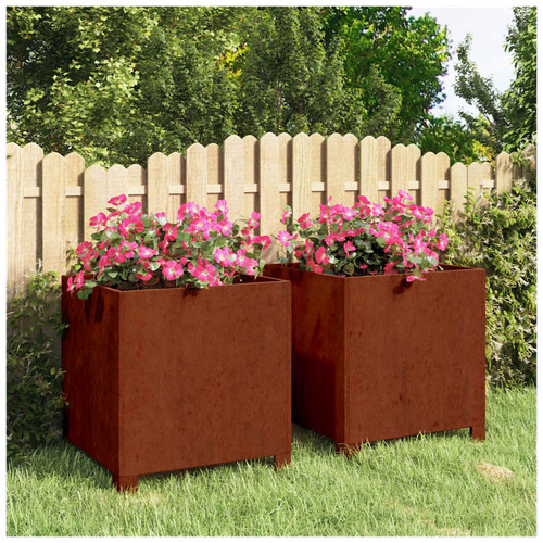 Planter with legs corten steel - planter,