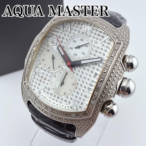Aqua master chronograph pave - aqua,