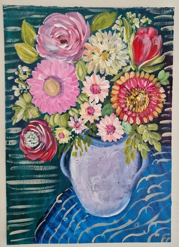 Acrylic art paper original - on, paper: