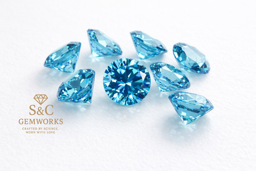 Light aquamarine round - light,
