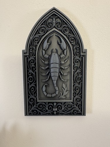 Gothic scorpion wall plaque - plaque, |