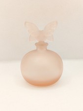Waltersperger pink glass scent bottle French vintage butterfly (TRN)