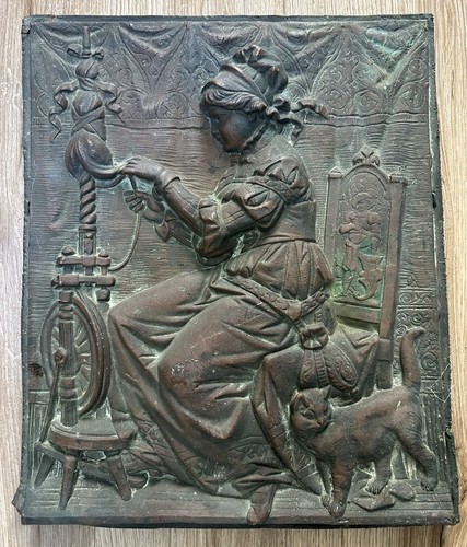 Antique repousse wall plaque - wall,