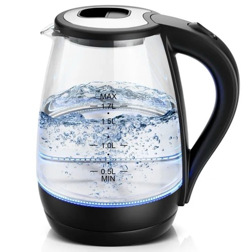 Glass kettles electric black - glass,