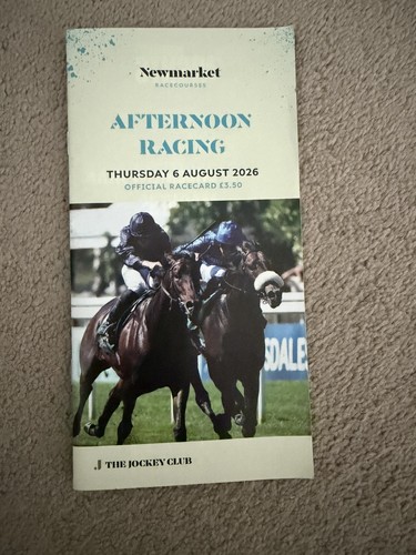 Newmarket race cards - -, august