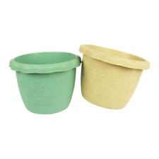 Plastic Flower Embossed Planter Pots! Fibreglass Plant Soil Herb Container