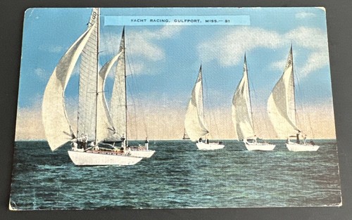 Postcard vintage sail boat - postcard:,
