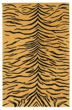 Hand Tufted Wool Tiger Print