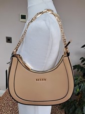 BESSIE Taupe Shoulder Handbag