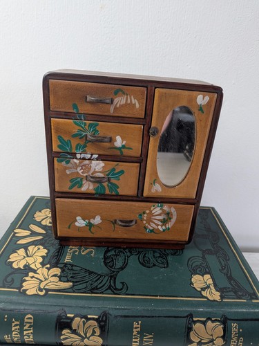 Vintage hand painted - painted, wooden